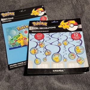 Pokemon Birthday Party Bundle Decorations and Game